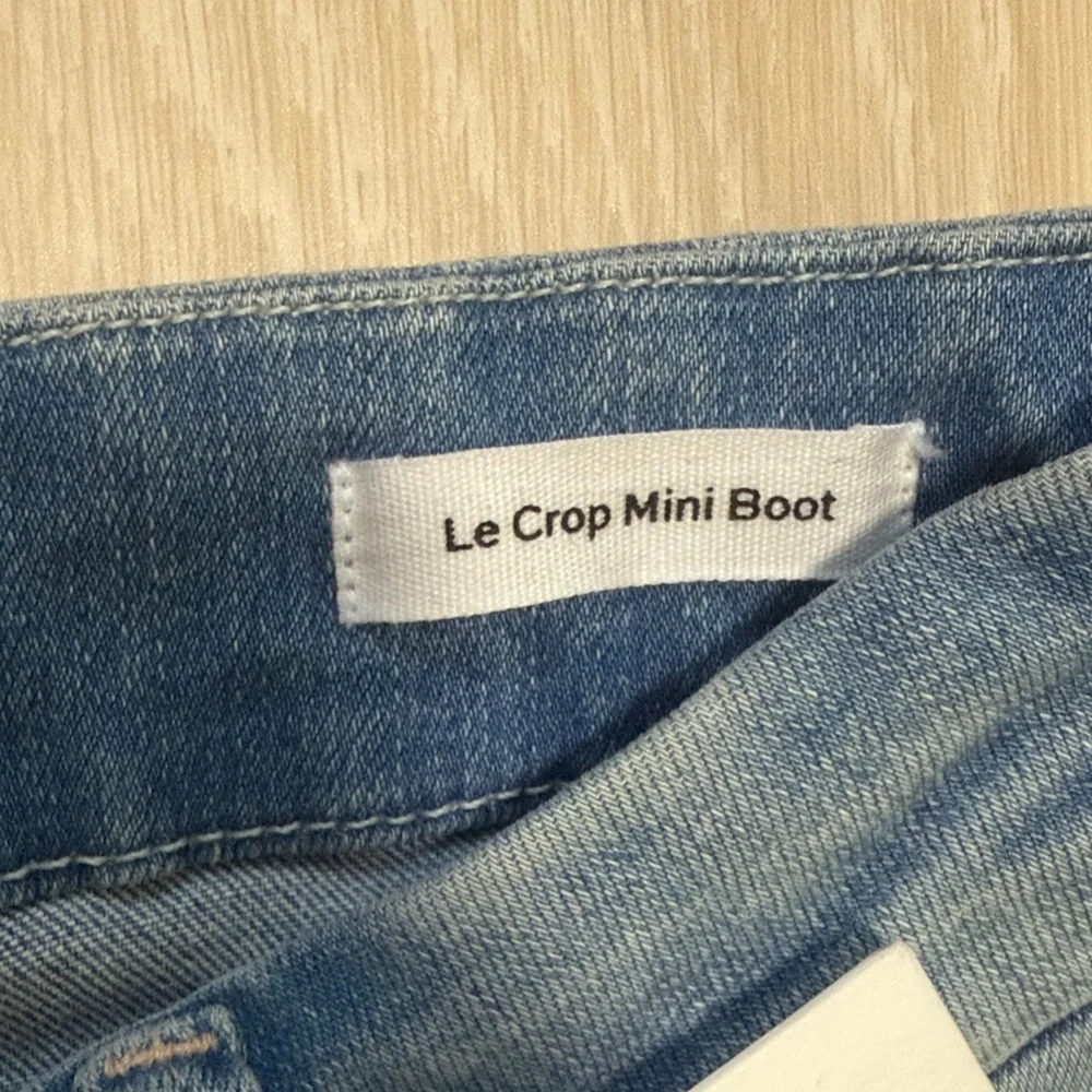 Frame Le Crop Mini Boot Mid-Rise Medium Blue Flare Jeans NEW - Picture 4 of 12